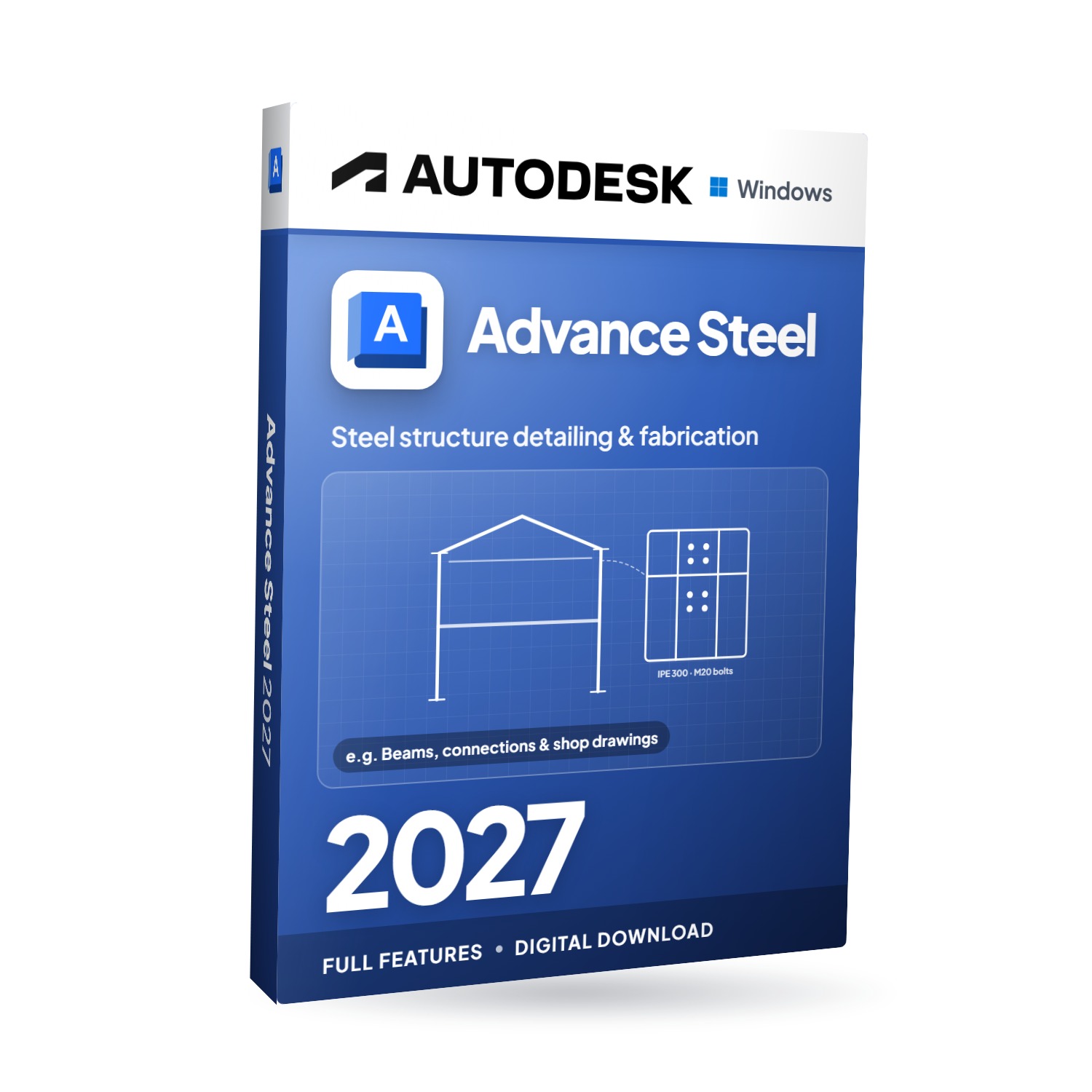 Autodesk Advance Steel 2027 for Windows software box
