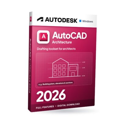 Autodesk AutoCAD Architecture 2026 for Windows software box