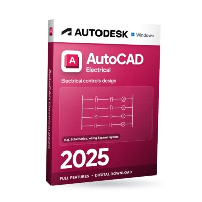 Autodesk AutoCAD Electrical 2025 for Windows software box