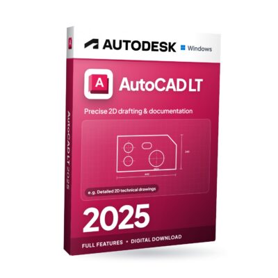 Autodesk AutoCAD LT 2025 for Windows software box