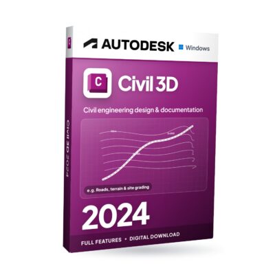 Autodesk Civil 3D 2024 for Windows software box