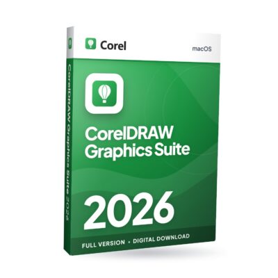 CorelDRAW Graphics Suite 2026 for macOS software box