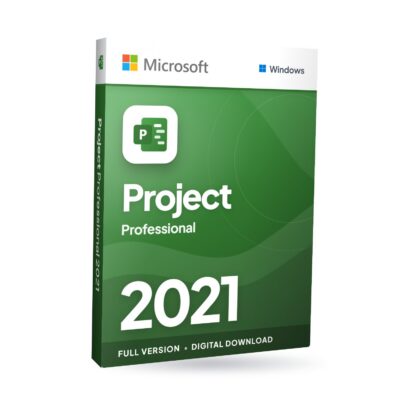 Microsoft Project Professional 2021 for Windows software box