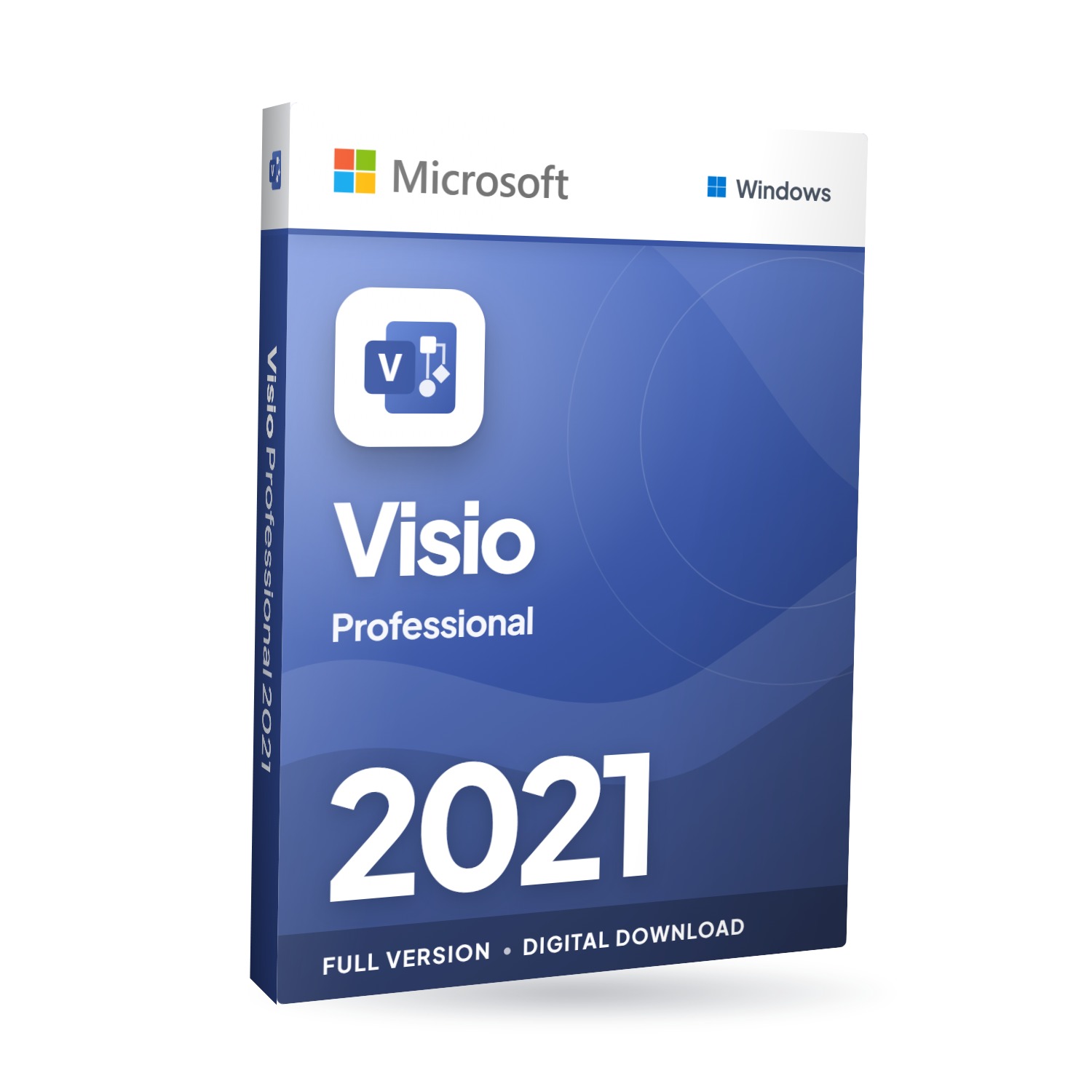 Microsoft Visio Professional 2021 for Windows software box